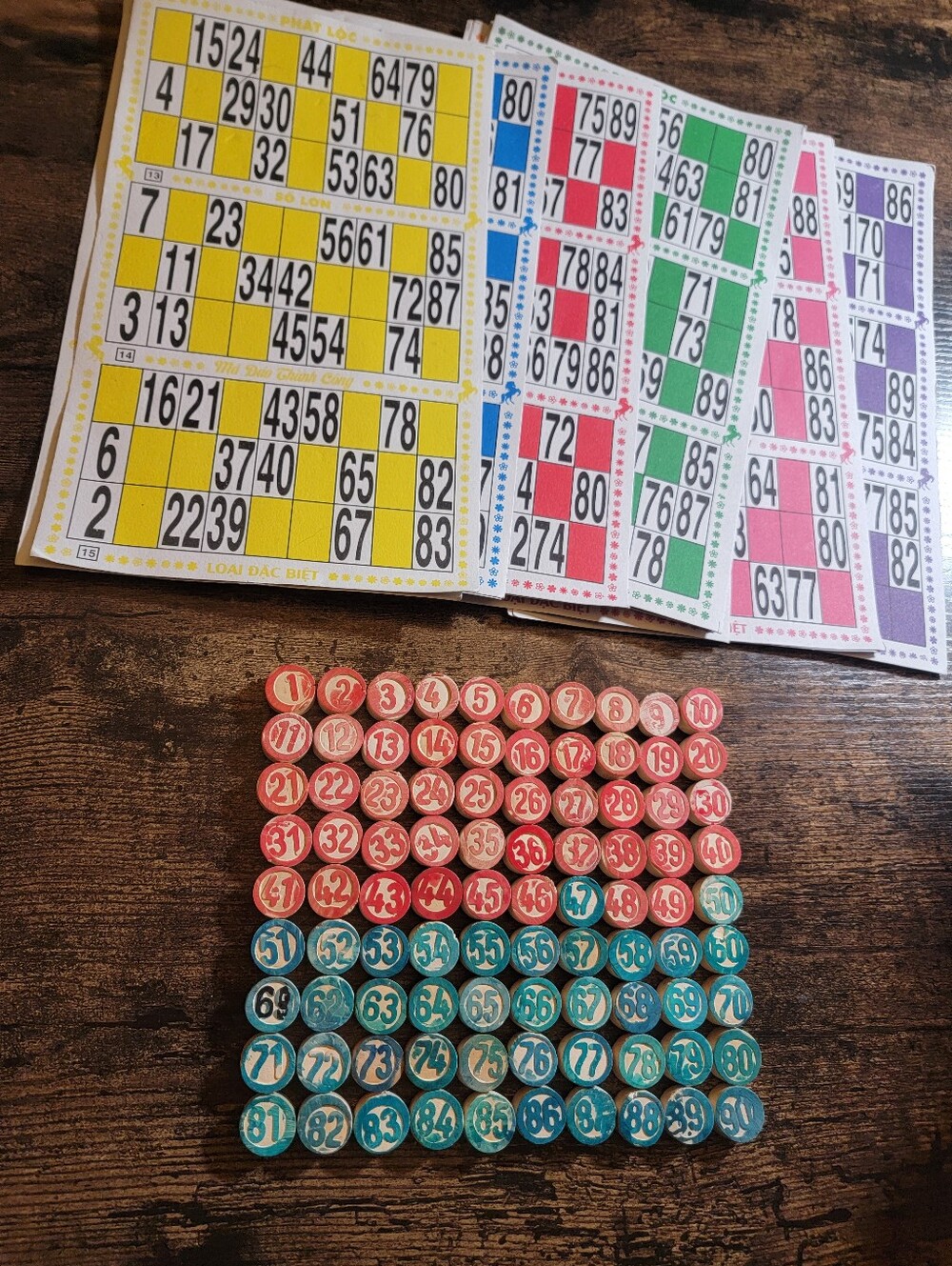 Vietnamese Handmade Rustic Bingo Traditional Game